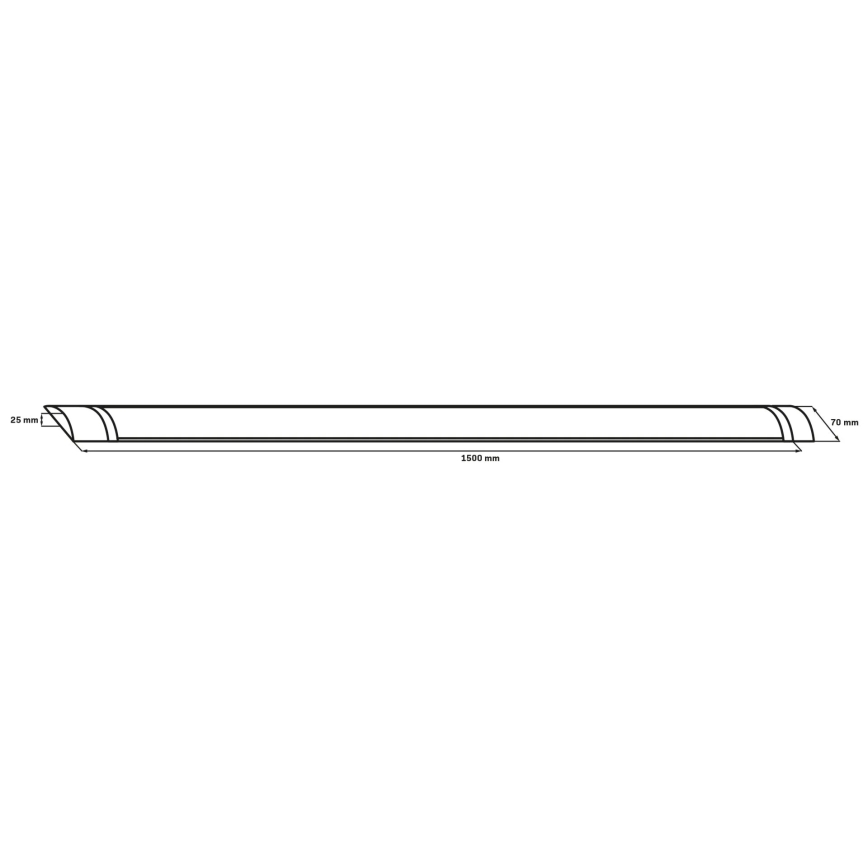 Corp de iluminat LED tip fluorescent, 150 cm, 50 W, 230 V, 4000 K, negru