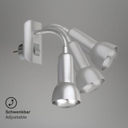 Corp de iluminat pentru priză Briloner 2739-014P 1xE14/25W/230V