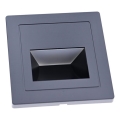Corp de iluminat pentru scări LED/3W/230V 6000K negru