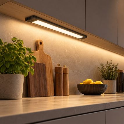 Lampă LED pentru montaj sub dulap LED/12W/230V 2700/3000/4000/5000/5700K 42 cm neagră