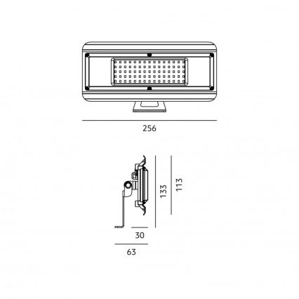 Corp de iluminat tehnic LED 4 în 1 MULTILUXO LED/50W/230V 4000K IP65 25,6 cm