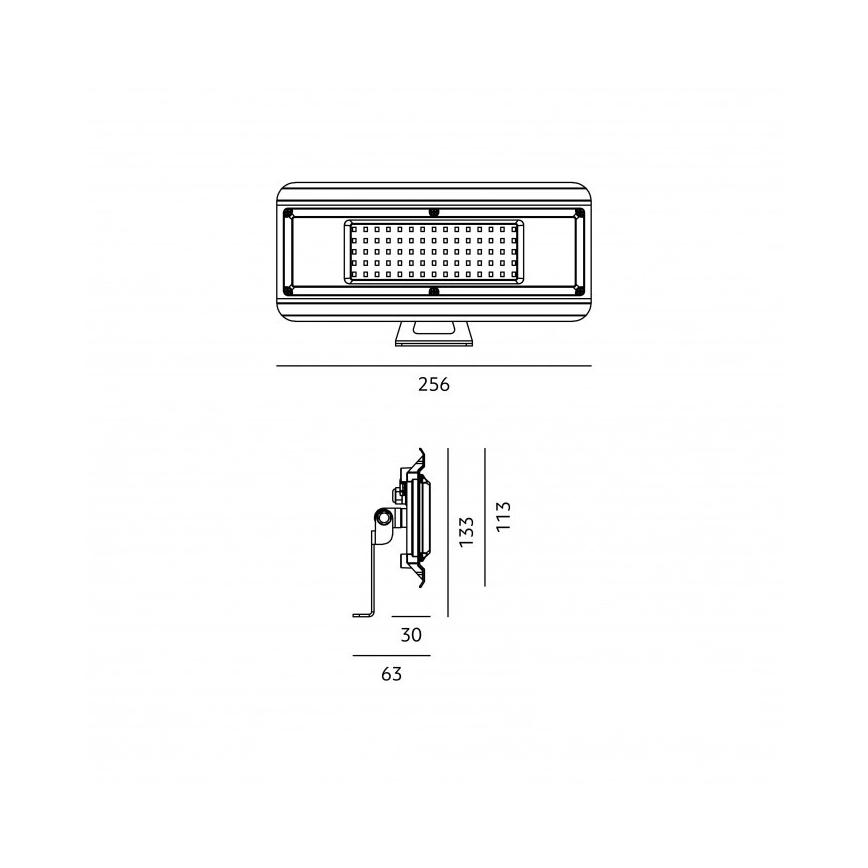 Corp de iluminat tehnic LED 4 în 1 MULTILUXO LED/50W/230V 4000K IP65 25,6 cm