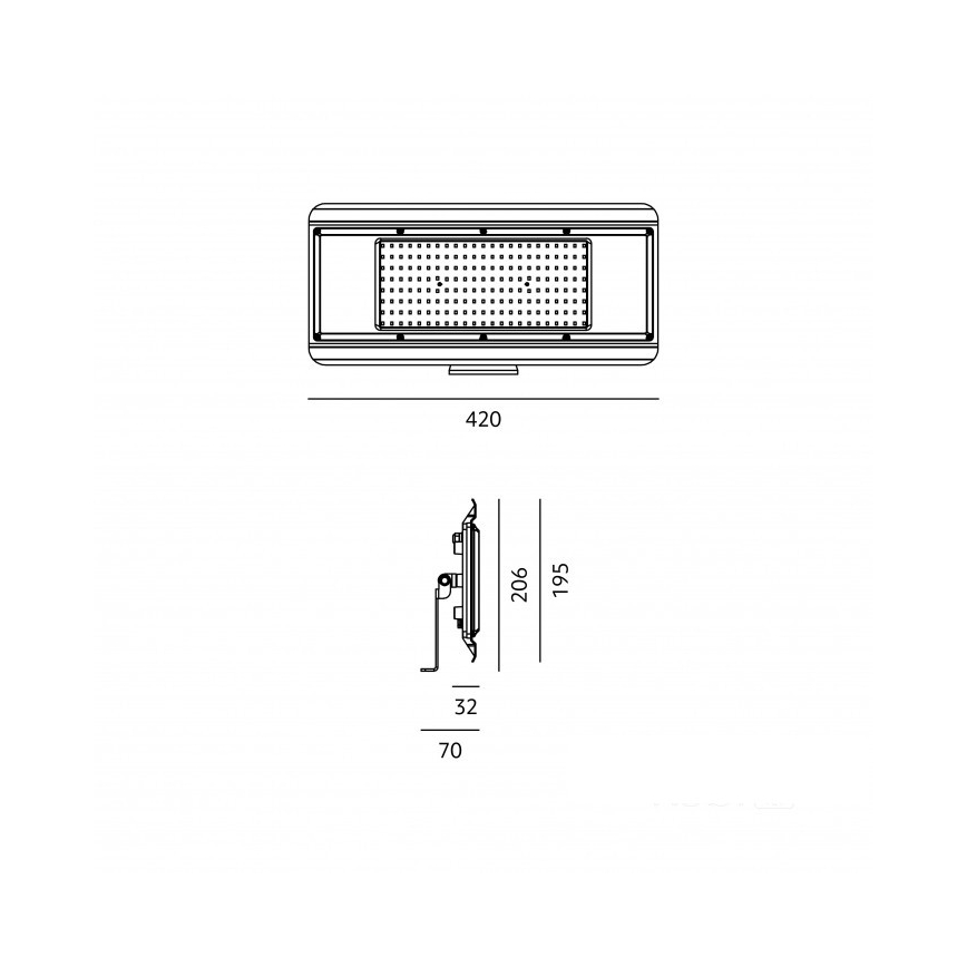 Corp de iluminat tehnic LED 4în1 MULTILUXO LED/200W/230V 4000K IP65 42 cm