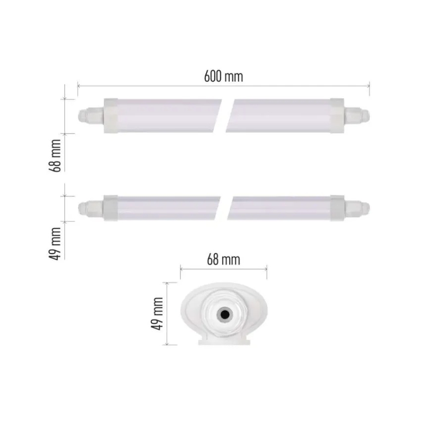 Corp de iluminat tehnic LED DUSTY, 18W, 230V, IP65, 4000K, 60 cm