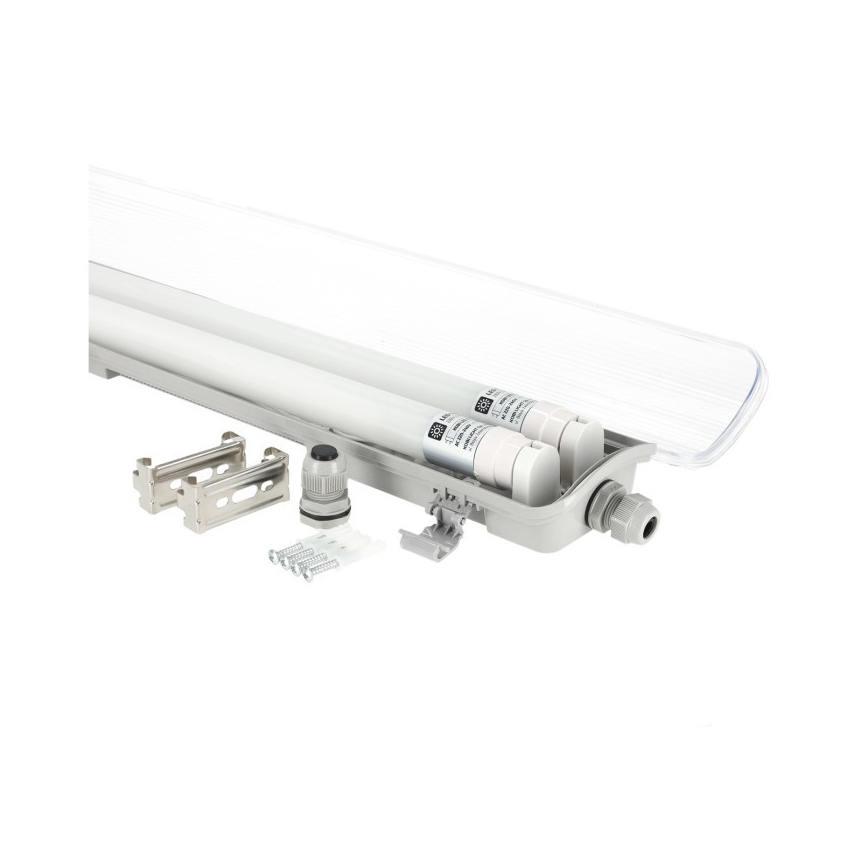 Corp de iluminat tehnic LED pentru tuburi T8, 2xG13/18W, 230V, 5000K, IP65, 127 cm