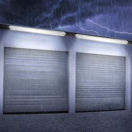 Corp de iluminat tehnic LED T8, 2 x soclu G13, 20 W, 230 V, 6500 K, 120 cm, IP65, alb
