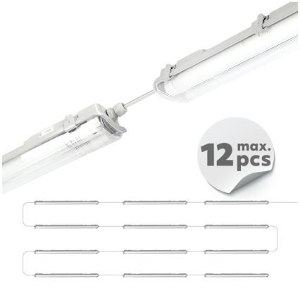 Corp de iluminat tehnic LED T8 2xG13/18W/230V 4000K IP65 127 cm