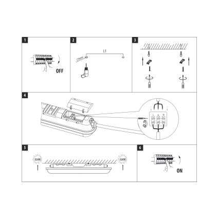 Corp de iluminat tehnic LED, tip fluorescent, 18W, 230V, 4200K, 60 cm, IP65