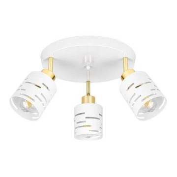 Corp de iluminat tip spot ELEN 3xE27/35W/230V alb/auriu
