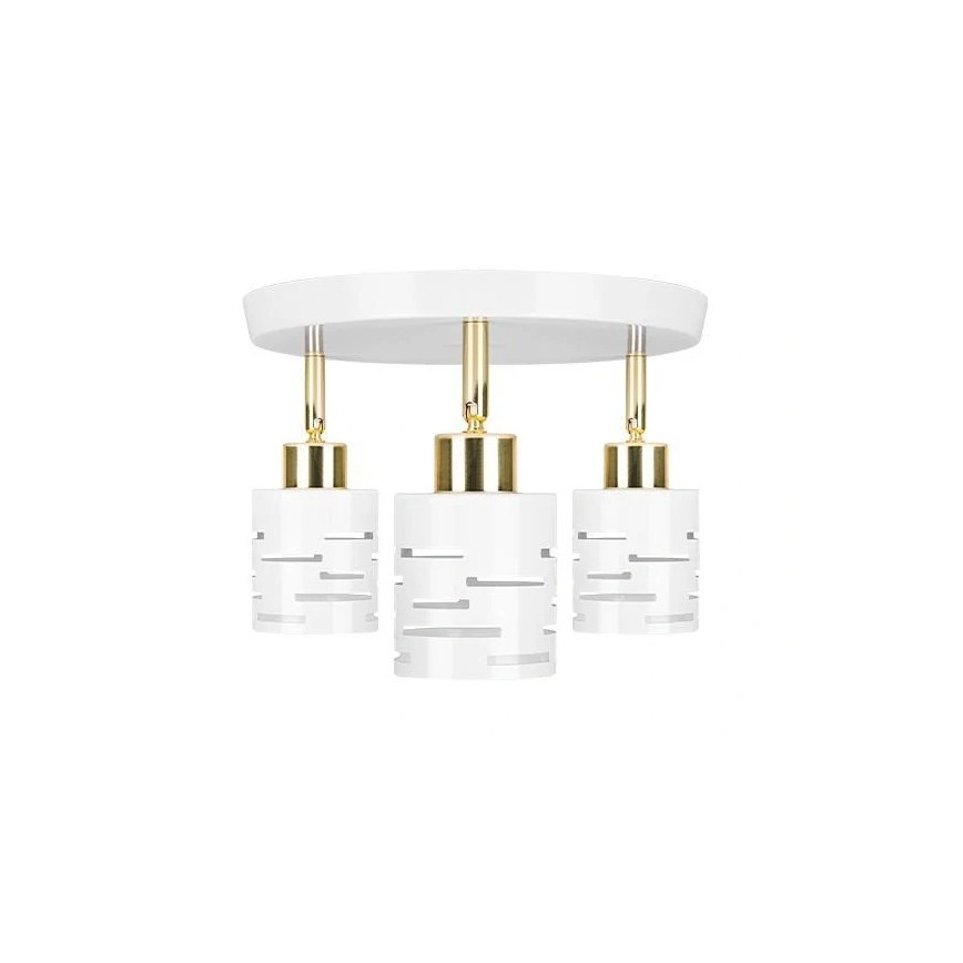 Corp de iluminat tip spot ELEN 3xE27/35W/230V alb/auriu