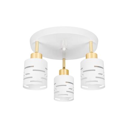 Corp de iluminat tip spot ELEN 3xE27/35W/230V alb/auriu