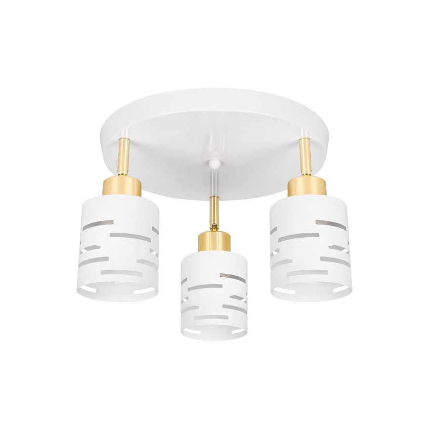 Corp de iluminat tip spot ELEN 3xE27/35W/230V alb/auriu