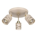 Corp de iluminat tip spot ELEN 3xE27/35W/230V bej/auriu