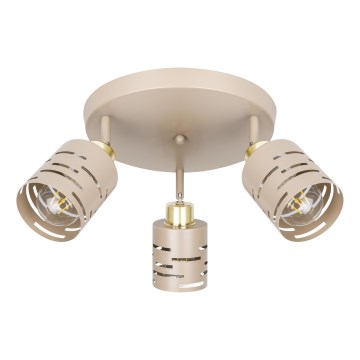 Corp de iluminat tip spot ELEN 3xE27/35W/230V bej/auriu
