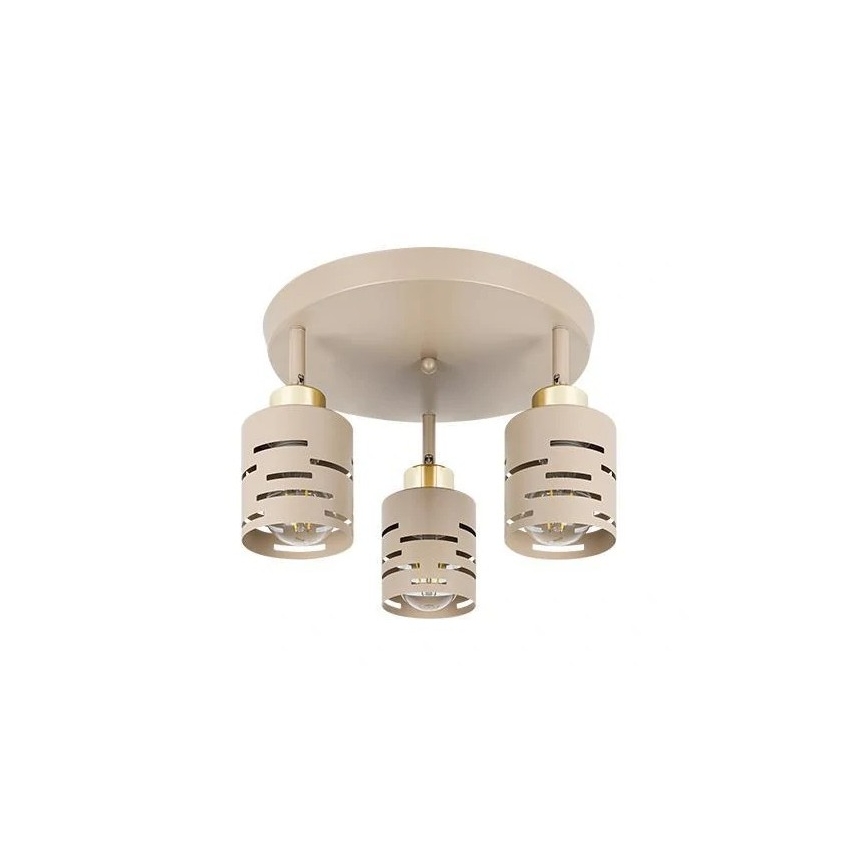 Corp de iluminat tip spot ELEN 3xE27/35W/230V bej/auriu