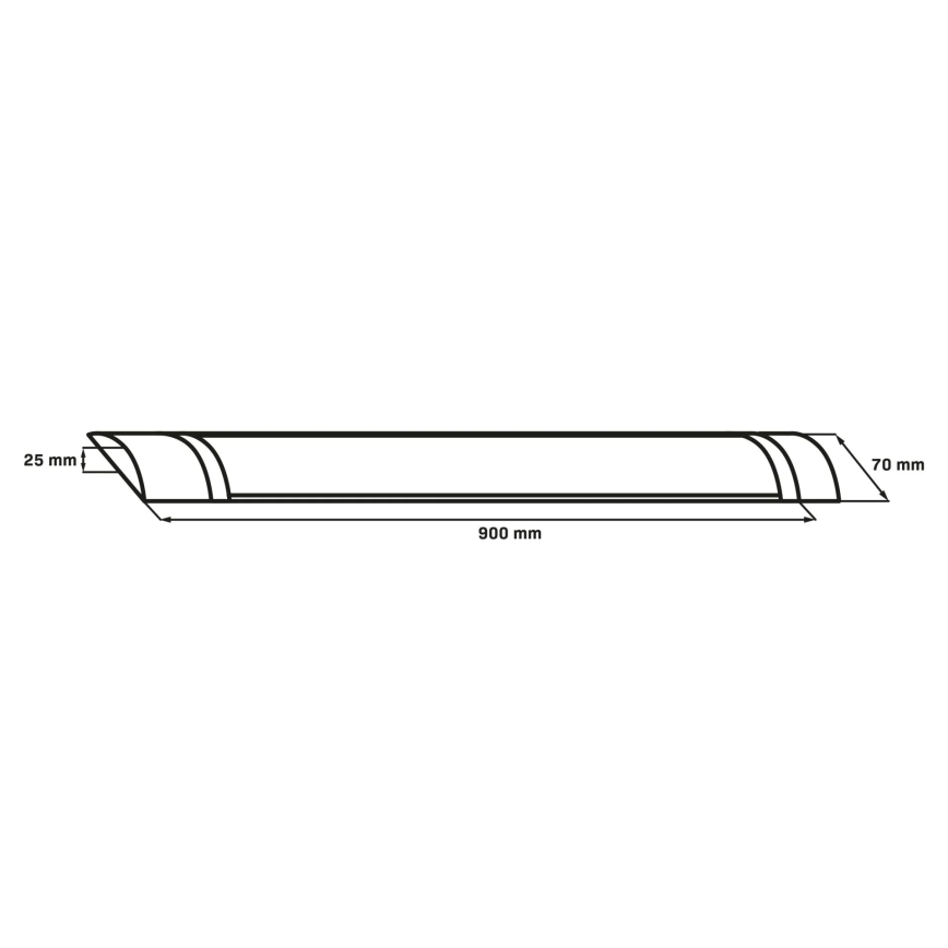 Corp de iluminat tubular LED/30W/230V 4000K 90 cm negru
