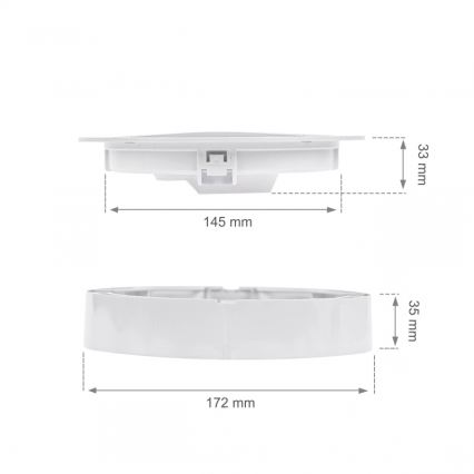 Corp LED încastrat ALGINE 2 în 1 LED/12W/230V 4000K alb