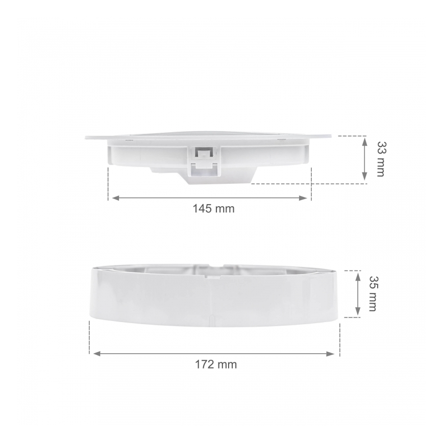 Corp LED încastrat ALGINE 2 în 1 LED/12W/230V 4000K alb
