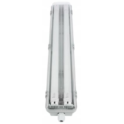 Corp LED tehnic tubular T8, 2x soclu G13, 10W, 230V, 6000K, 60 cm, IP65, alb