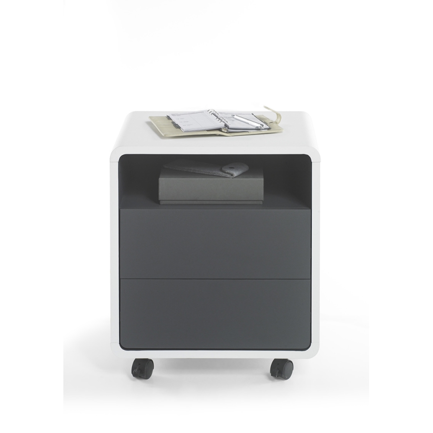 Corp mobil pentru birou TEO, alb/antracit