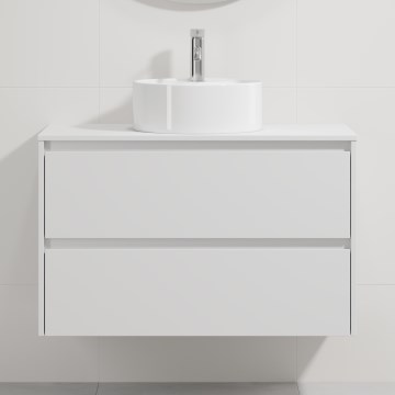 Corp pentru baie cu chiuvetă TRONDHEIM/VIKEDAL 90x57x46 cm alb