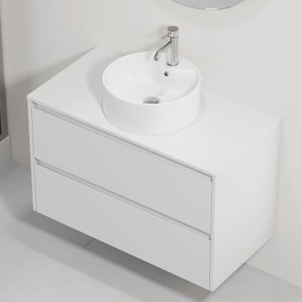 Corp pentru baie cu chiuvetă TRONDHEIM/VIKEDAL 90x57x46 cm alb