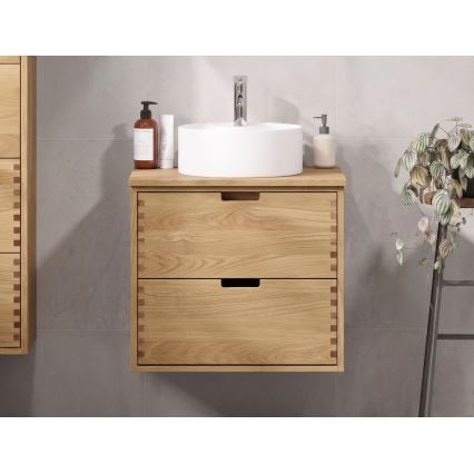 Corp pentru chiuvetă GRIBSKOV, 60 cm, bej/stejar