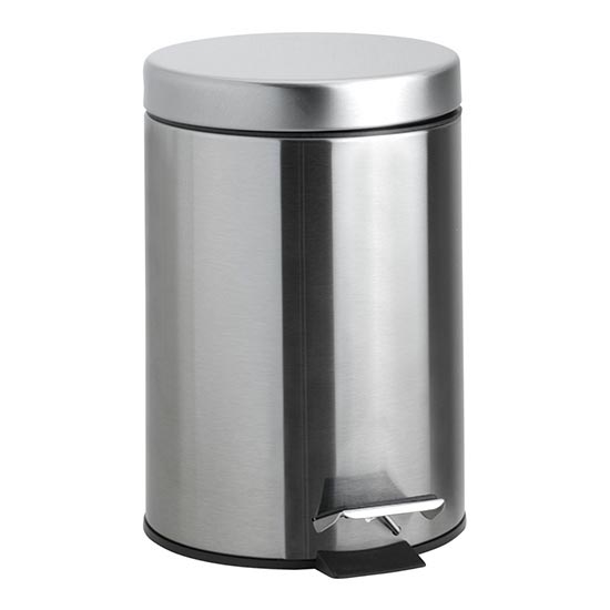 Coș de gunoi din inox, argintiu, 17x25,5 cm