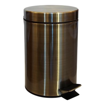 Coș de gunoi din inox, finisaj bronzat, 17 x 26 cm