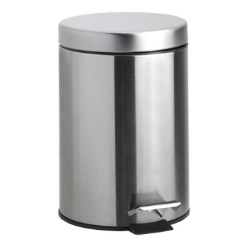 Coș de gunoi din oțel inoxidabil, 20 x 28 cm, argintiu