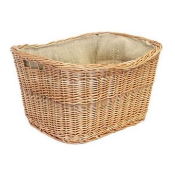 Coș de răchită cu mâner pentru lemne 30x45 cm
