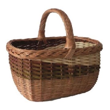 Coș de răchită cu mâner pentru lemne 35x40 cm