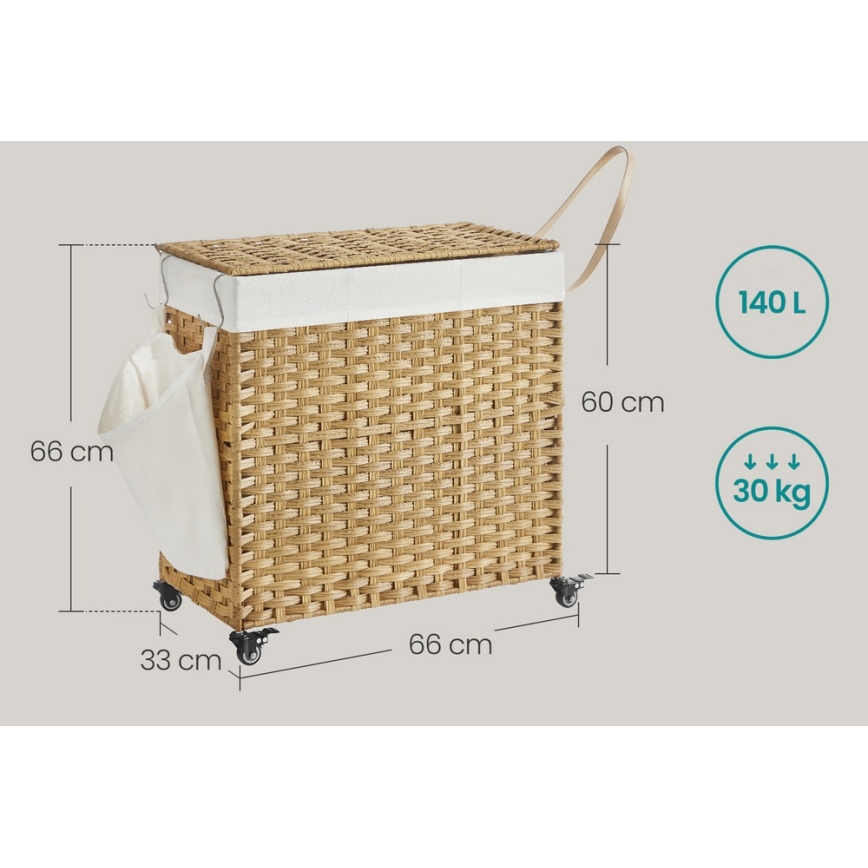 Coș de rufe FLYN din ratan