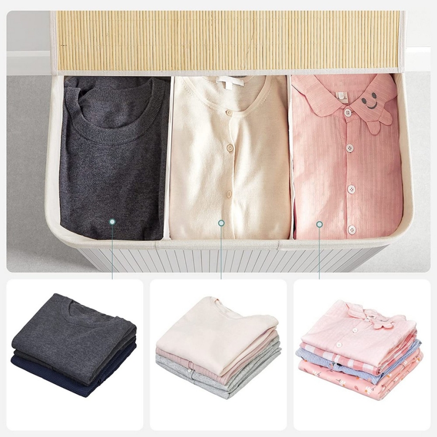 Coș de rufe GUS alb