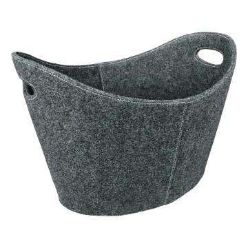 Coș din pâslă cu mânere pentru lemne 54x40 cm gri