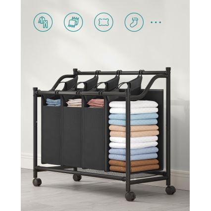Coș pentru rufe LINA, negru