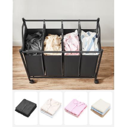 Coș pentru rufe LINA, negru