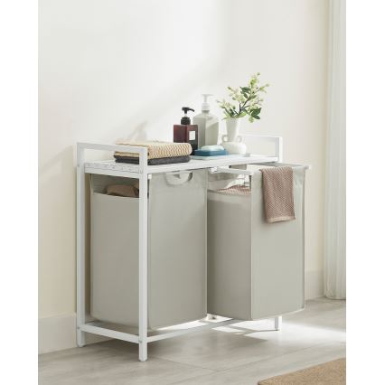 Coș pentru rufe REX alb