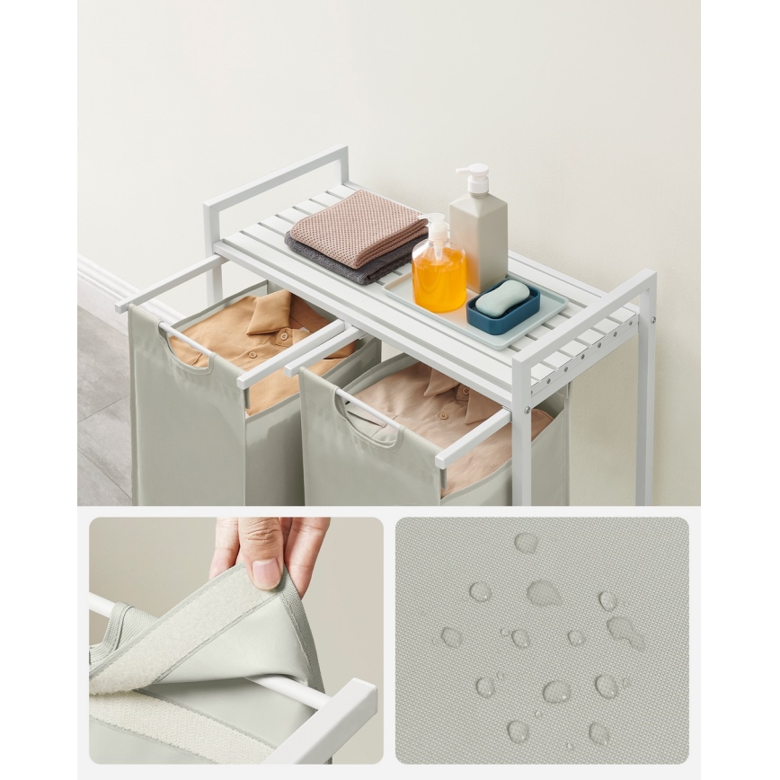 Coș pentru rufe REX alb