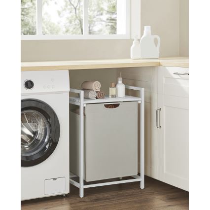 Coș pentru rufe REX, alb