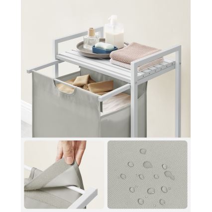 Coș pentru rufe REX, alb