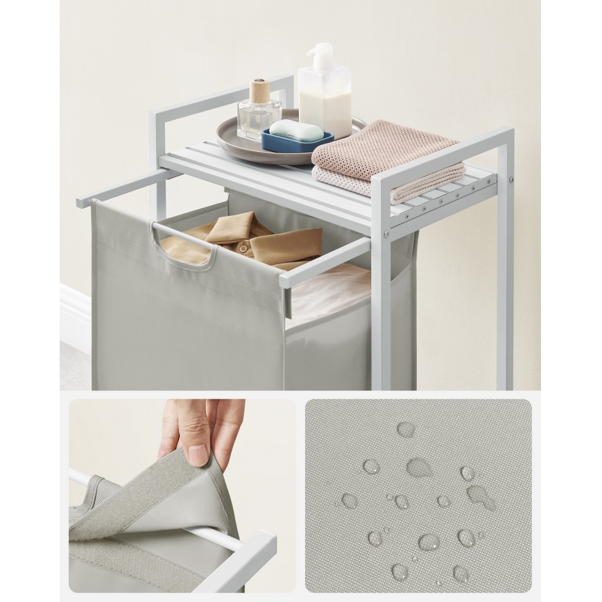 Coș pentru rufe REX, alb