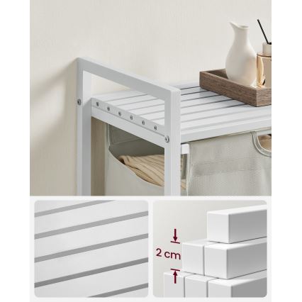 Coș pentru rufe REX, alb