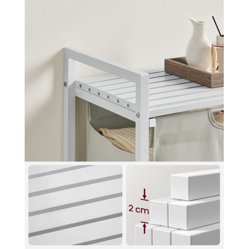 Coș pentru rufe REX, alb