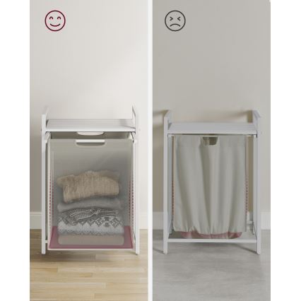 Coș pentru rufe REX, alb