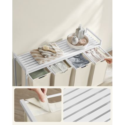 Coș pentru rufe REX, alb