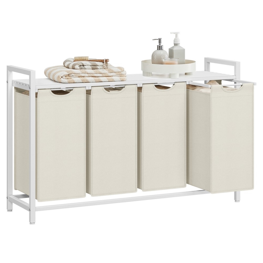 Coș pentru rufe REX, alb