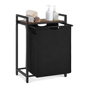 Coș pentru rufe REX maro/negru