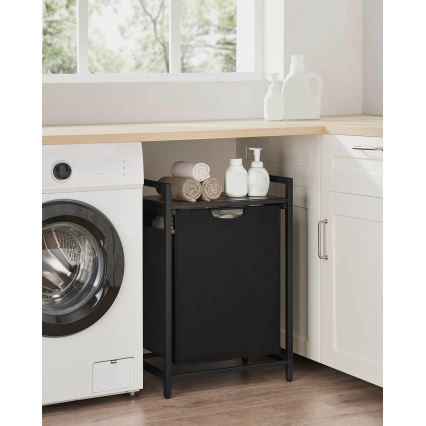 Coș pentru rufe REX maro/negru