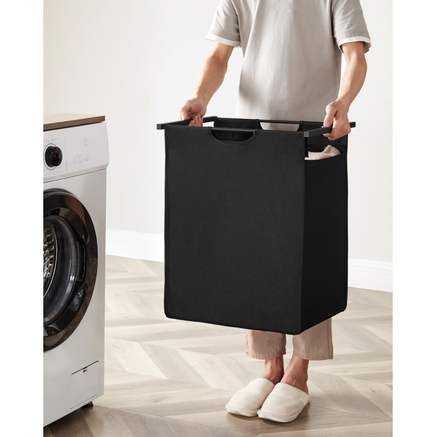 Coș pentru rufe REX maro/negru